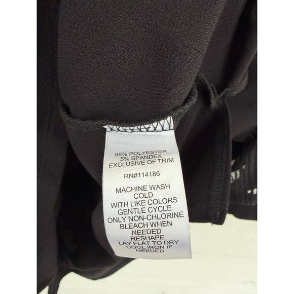 89th + Madison Black Puff Sleeve Blouse | Mesh Sleeves | Chic Dressy Top | M - Picture 6 of 8